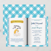 Boekthema Baby shower Uitnodiging (Boy) (Voorkant / Achterkant)