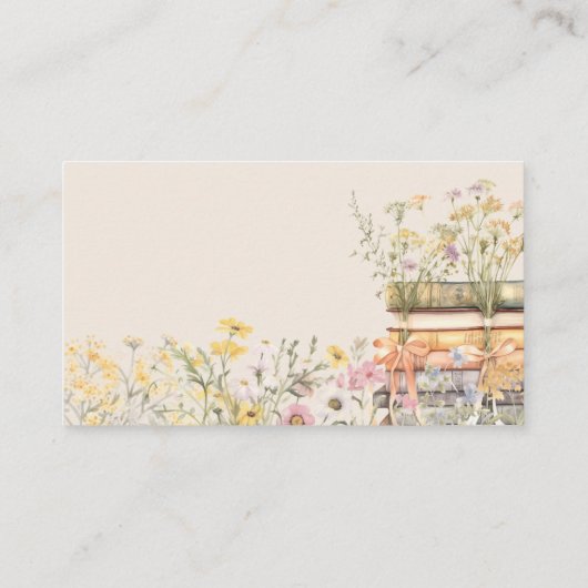 Boekthema Wildflower Hoeveel Kussen Bruidsspel Informatiekaartje (Achterkant)