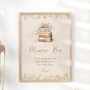 Boekthema Wildflowers Vrijgezellenfeest Mimosa Bar Poster