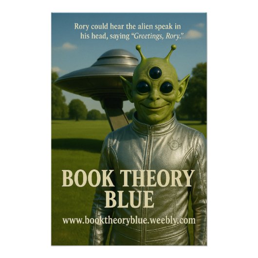 Boektheorie Blue Alien poster (Voorkant)