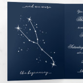 BoekTok Romantische Huwelijksuitnodiging - Stier Drieluik Uitnodiging (Binnenzijde eerst)