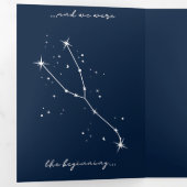 BoekTok Romantische Huwelijksuitnodiging - Stier/R Drieluik Uitnodiging (Binnenzijde eerst)