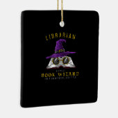 boektovenaar functie titel grappige bibliothecaris keramisch ornament (Rechts)