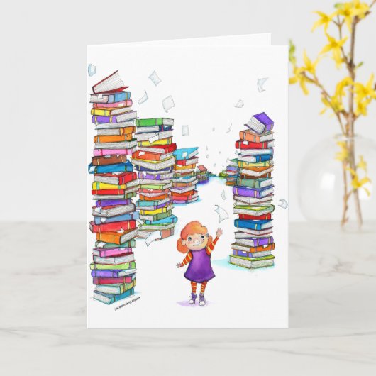 Boektower Kaart (Gele Bloem)