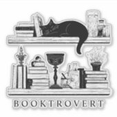 Boektrekker Boekenliefhebber  Sticker (Voorkant)
