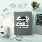 Boektrekker Boekenliefhebber  Sticker (iPad Cover)