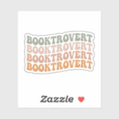 Boektrovert, boekenliefhebber, boekenworm sticker (Vel)