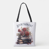 Boektrovert, boekenliefhebber tote bag (Achterkant)