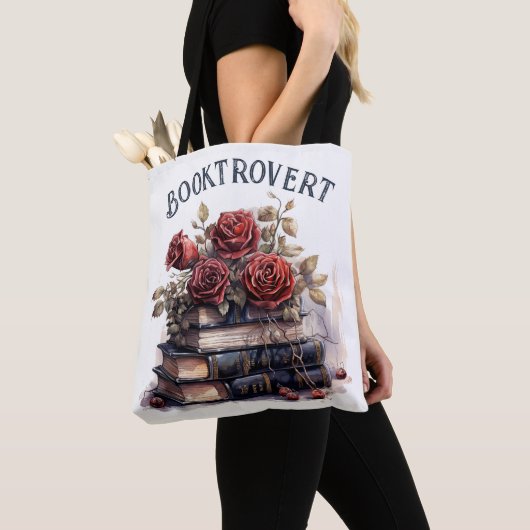 Boektrovert, boekenliefhebber tote bag (Dichtbij)