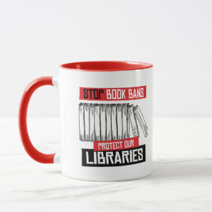 Boekverboden stoppen Libraries beschermen Mok