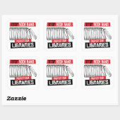 Boekverboden stoppen Libraries beschermen Vierkante Sticker (Vel)