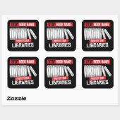 Boekverboden stoppen Libraries beschermen Vierkante Sticker (Vel)