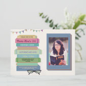 Boekverjaardag Nodig bibliotheek uit Lezen Foto le Kaart (Staand voorkant)