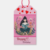 Boekverjaardagswensen  cadeaulabel (Voorkant)