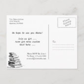 Boekverkoop Editable Marketing Promotion Briefkaar Uitnodiging Briefkaart (Achterkant)