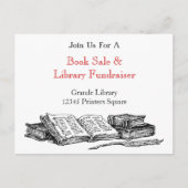 Boekverkoop Editable Marketing Promotion Briefkaar Uitnodiging Briefkaart (Voorkant)