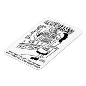 Boekverkoper in een bookshop met klant magneet (Linkerzijde)