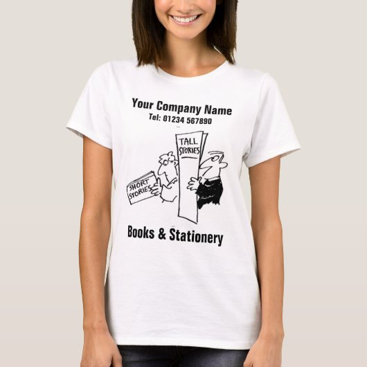 Boekverkoper & Stationers Boeken en briefpapier T-shirt (Voorkant)