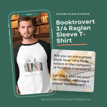 Boekverslaafde 3/4 Raglan Mouw T-Shirt