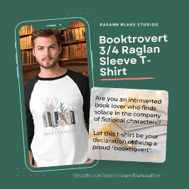 Boekverslaafde 3/4 Raglan Mouw T-Shirt