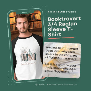 Boekverslaafde 3/4 Raglan Mouw T-Shirt