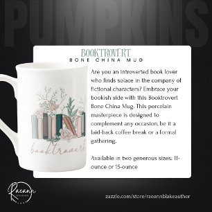 Boekverslaafde Bone China Mok