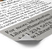 Boekvertoning, Bibliotheek Adverteren Poster (Hoek)