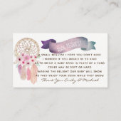 Boekverzoek baby shower uitnodigingstekst - Boho g Informatiekaartje (Voorkant)