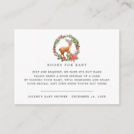 Boekverzoek | Kerst Rendier Baby Shower Informatiekaartje
