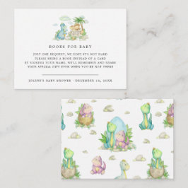 Boekverzoek | Kleine Dinosaur Baby Shower Informatiekaartje