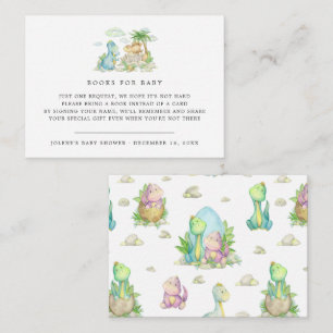 Boekverzoek Kleine Dinosaur Baby Shower Informatiekaartje