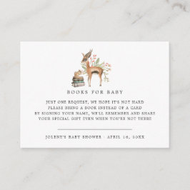 Boekverzoek | Lente bos babyshower Informatiekaartje