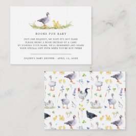 Boekverzoek | Rustische boerderij baby shower Informatiekaartje