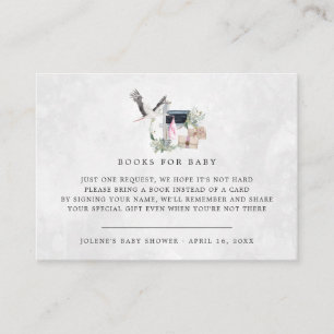 Boekverzoek Stork Delivery Baby Shower Informatiekaartje