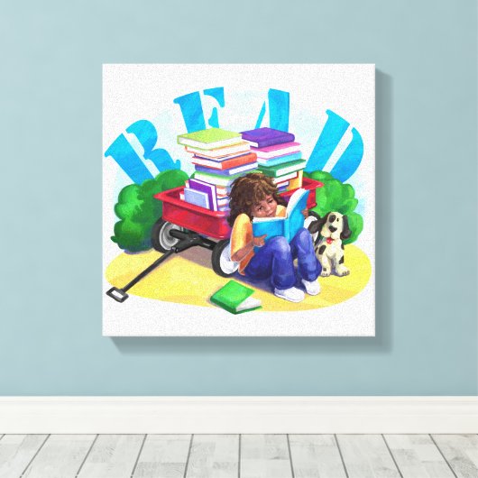 Boekweel Canvas Afdruk (Insitu (Houten vloer))