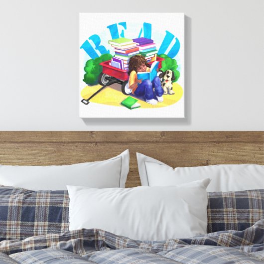 Boekweel Canvas Afdruk (Insitu (Slaapkamer))