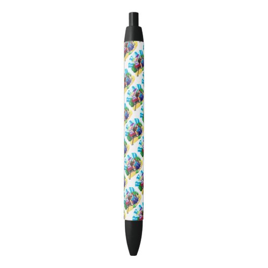Boekweel Zwarte Inkt Pen (Voorkant Verticaal)