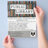Boekweergave, bibliotheek Adverteren brochure (Hand)