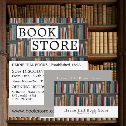 Boekweergave, Boekwinkel Adverteren Flyer