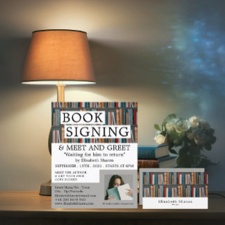 Boekweergave, schrijverboekhandtekening Adverteren Flyer