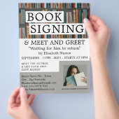 Boekweergave, schrijverboekhandtekening Adverteren Flyer (Hand)