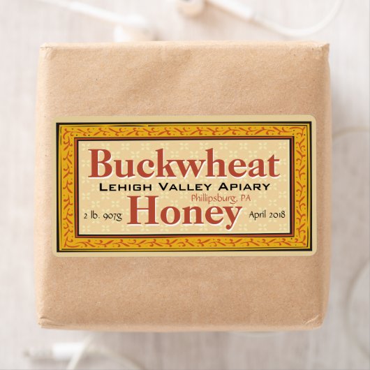 Boekweit Honey Jar Gepersonaliseerd Etiket (Insitu)