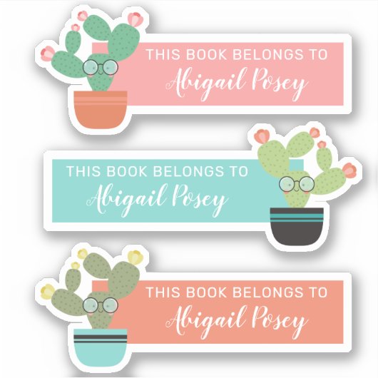 Boekwijn Bespectacled Cactussen Book Label (Voorkant)