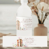 Boekwinkel Aquarel Wilde Bloem Bruidsfeest Waterfles Etiket