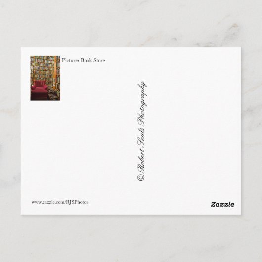 Boekwinkel Briefkaart (Achterkant)