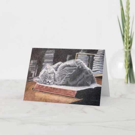 Boekwinkel Cat Bedankkaart (Voorkant)