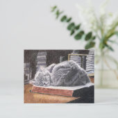 Boekwinkel Cat Briefkaart (Staand voorkant)