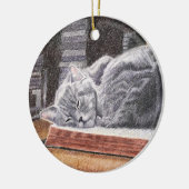 Boekwinkel Cat Keramisch Ornament (Links)