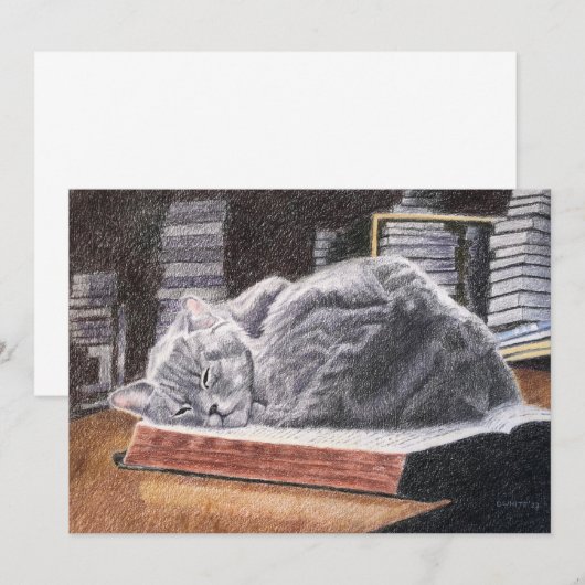 Boekwinkel Kat Uitnodiging (Voorkant / Achterkant)