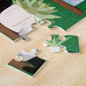 Boekwinkel katten legpuzzel (Zijkant)